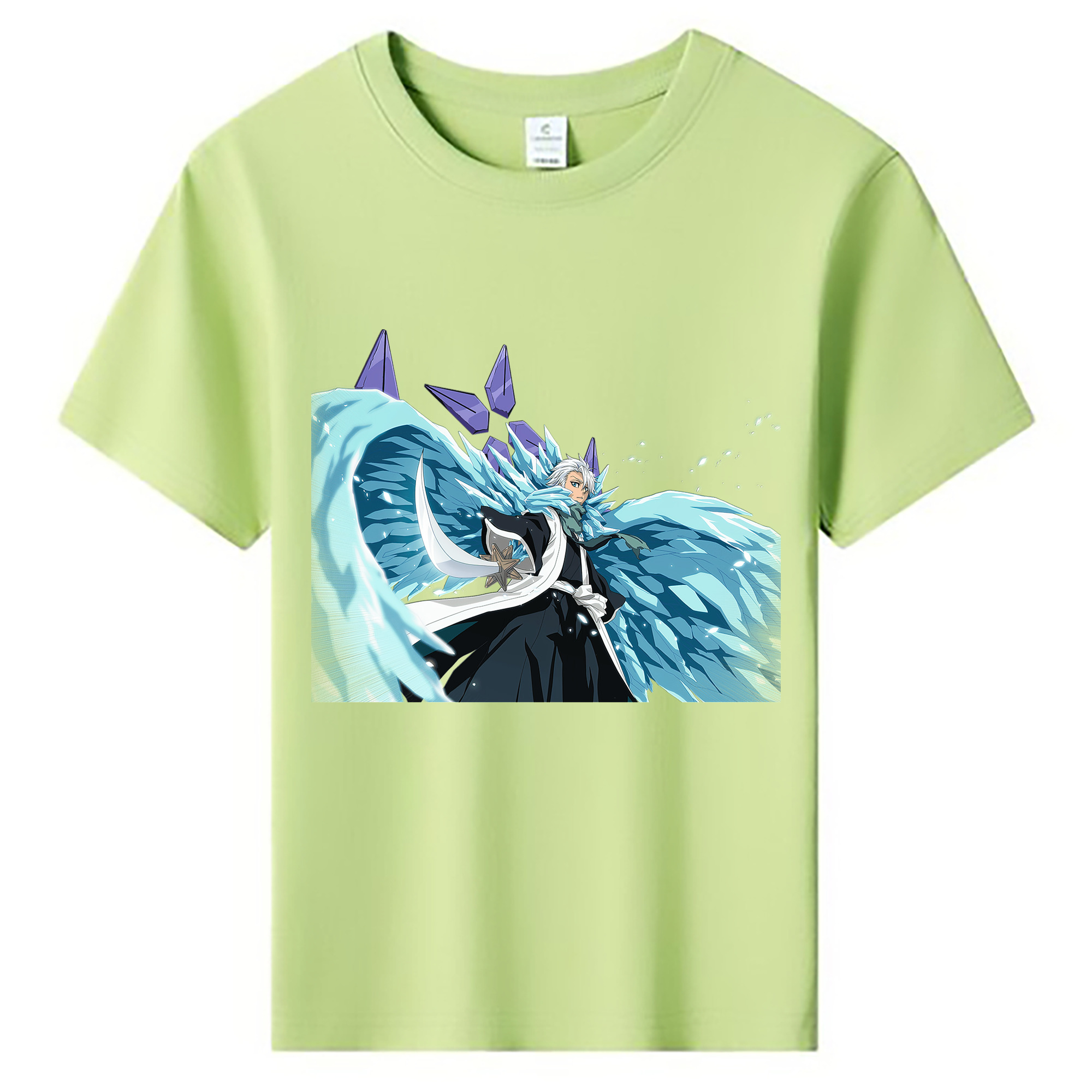 （画像用） ブリーチ 日番谷冬獅郎（ひつがや とうしろう） BLEACH Hitsugaya Toushirou 綿100％キッズTシャツ（フロントプリント）